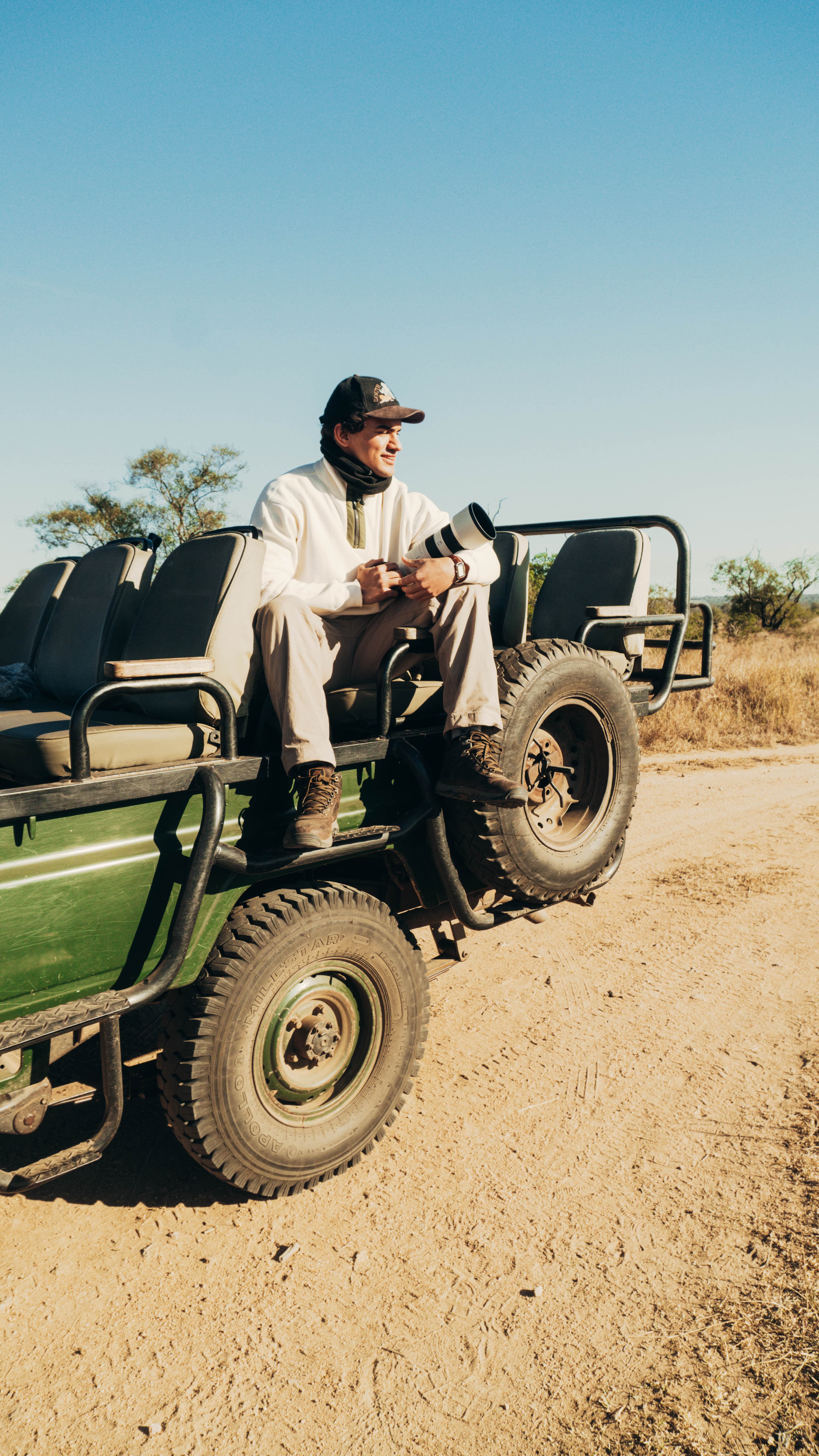 Luis filming in Africa